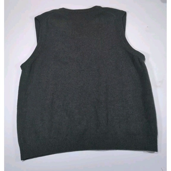 LL Bean 100% Lambs Wool XXL Green Sweater Vest Hunting‎ Warm - Picture 5 of 5